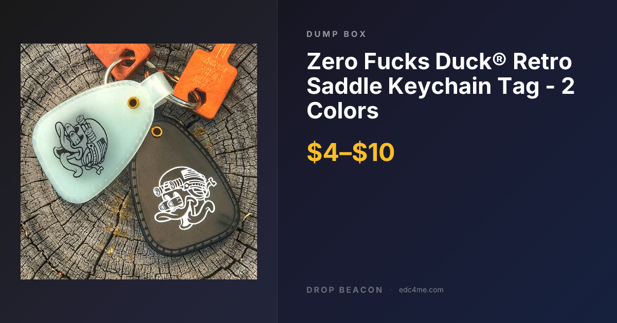 Zero Fucks Duck® Retro Saddle Keyc… — Dump Box | Drop Beacon