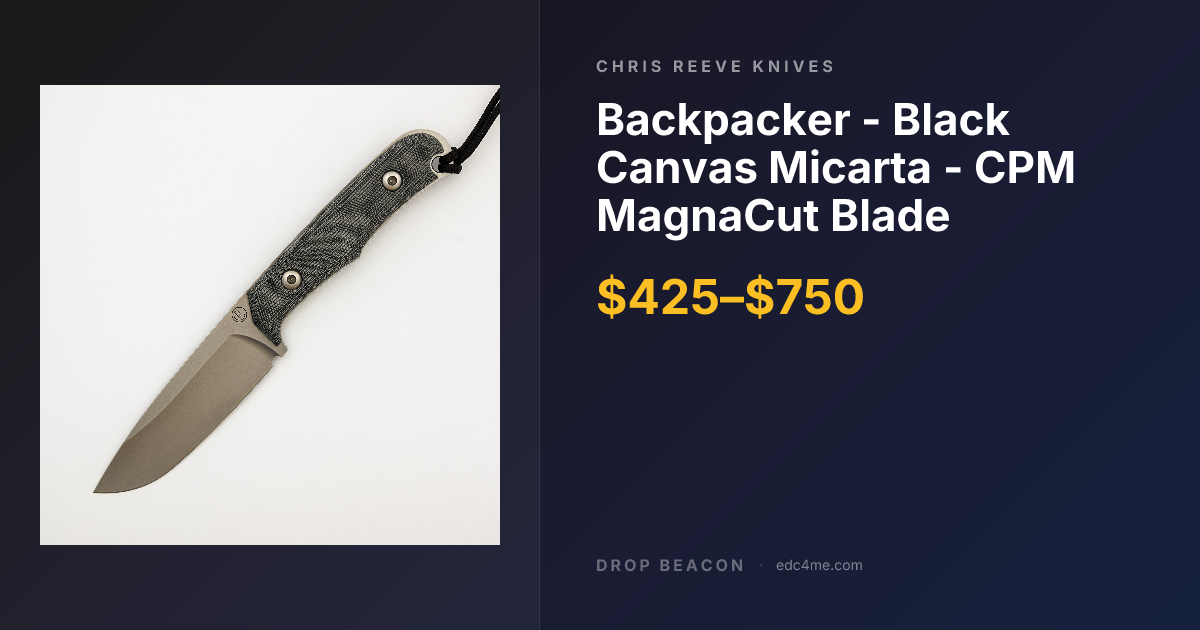 Backpacker - Black… — Chris Reeve Knives — Sold Out | Drop Beacon