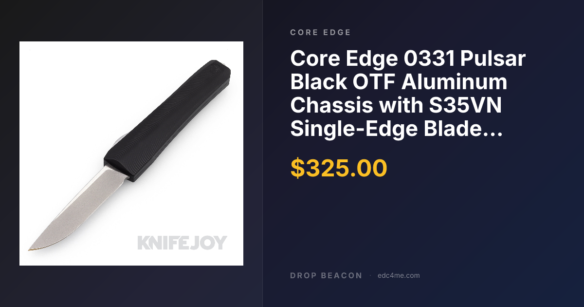 Core Edge 0331 Pulsar Black… — Core Edge — Sold Out | Drop Beacon