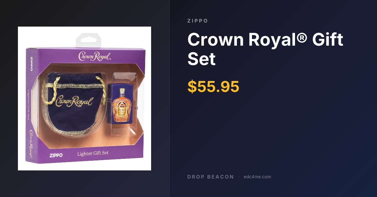 Crown Royal® Gift Set — Zippo | Drop Beacon