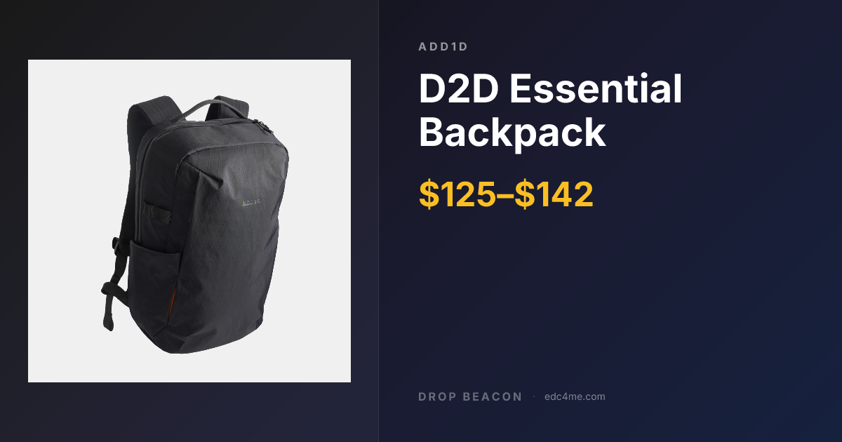 D2D Essential Backpack — ADD1D — $125 | Drop Beacon