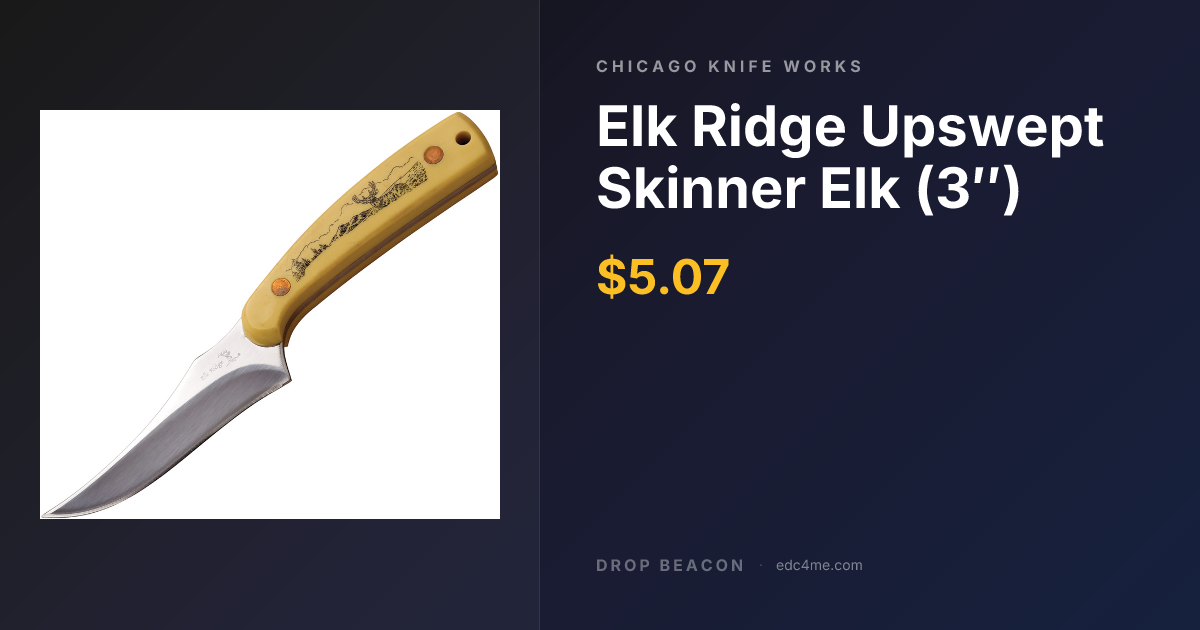Elk Ridge Upswept Sk… — Chicago Knife Works — $5.07 | Drop Beacon