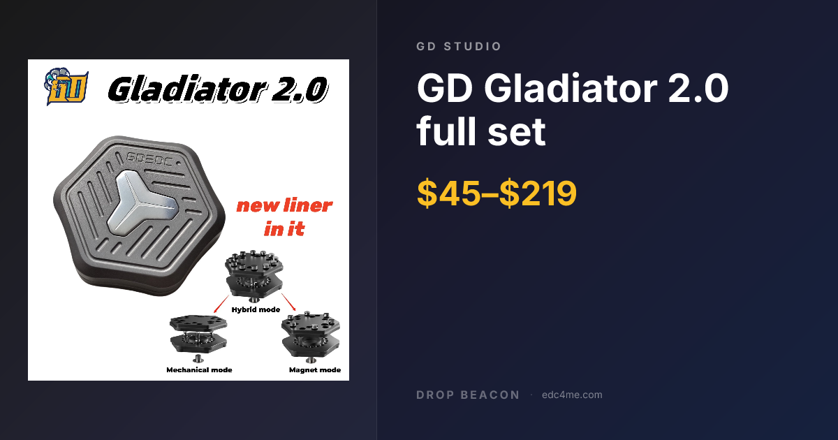 GD Gladiator 2.0 full set — GD Studio — Sold Out | Drop Beacon