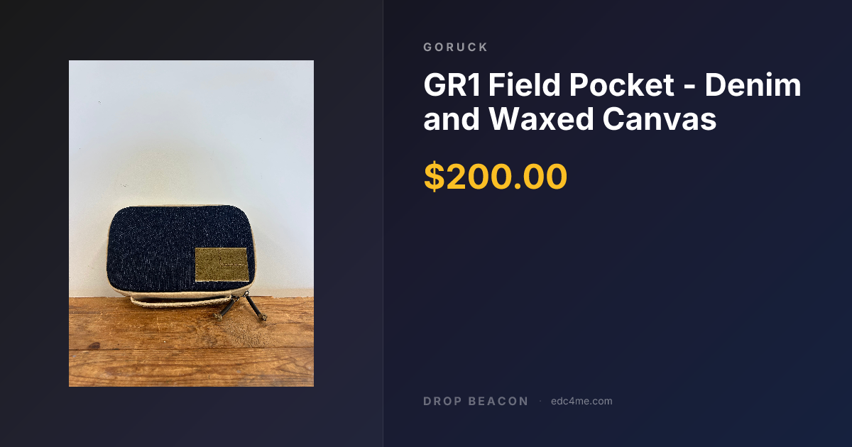 GR1 Field Pocket - Denim and Waxed C… — GORUCK | Drop Beacon