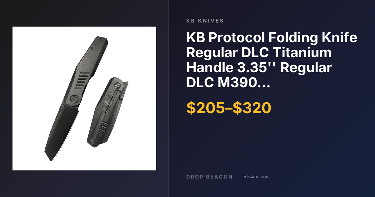 KB Protocol Folding Knife Regul… — KB Knives — $320 | Drop Beacon