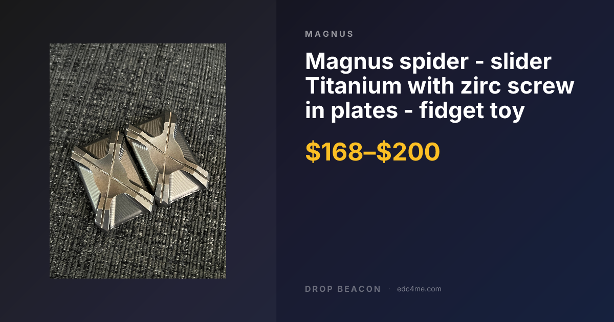 Magnus spider - slider Titanium with… — Magnus | Drop Beacon
