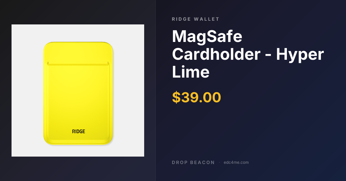 MagSafe Cardholder - Hyper Lim… — Ridge Wallet | Drop Beacon