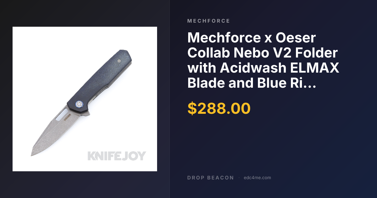 Mechforce x Oeser Collab Nebo V… — Mechforce — $288 | Drop Beacon