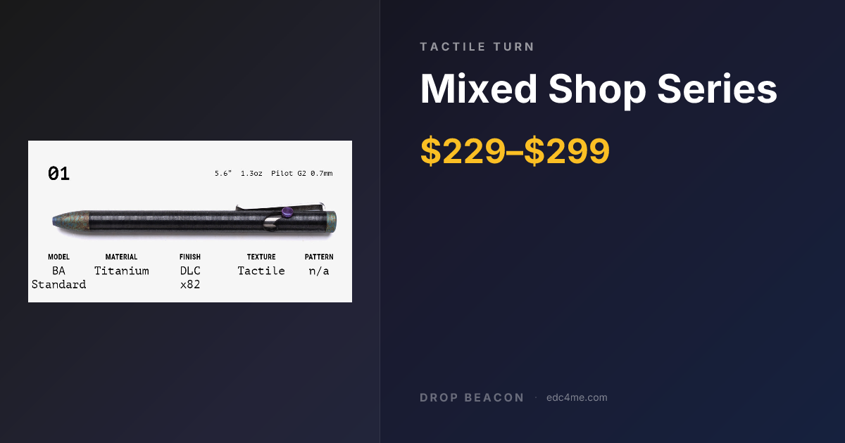 Mixed Shop Series — Tactile Turn | Drop Beacon