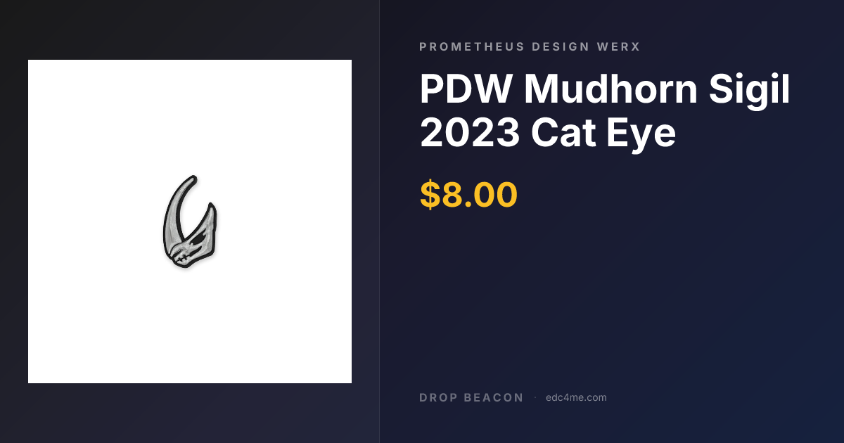 PDW Mudhorn Sigil 20… — Prometheus Design Werx — $8 | Drop Beacon