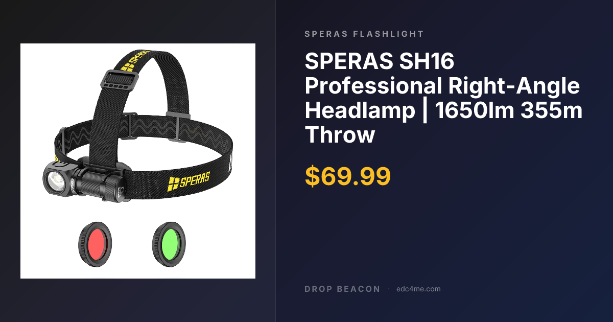 SPERAS SH16 Tactical Righ… — Speras Flashlight | Drop Beacon
