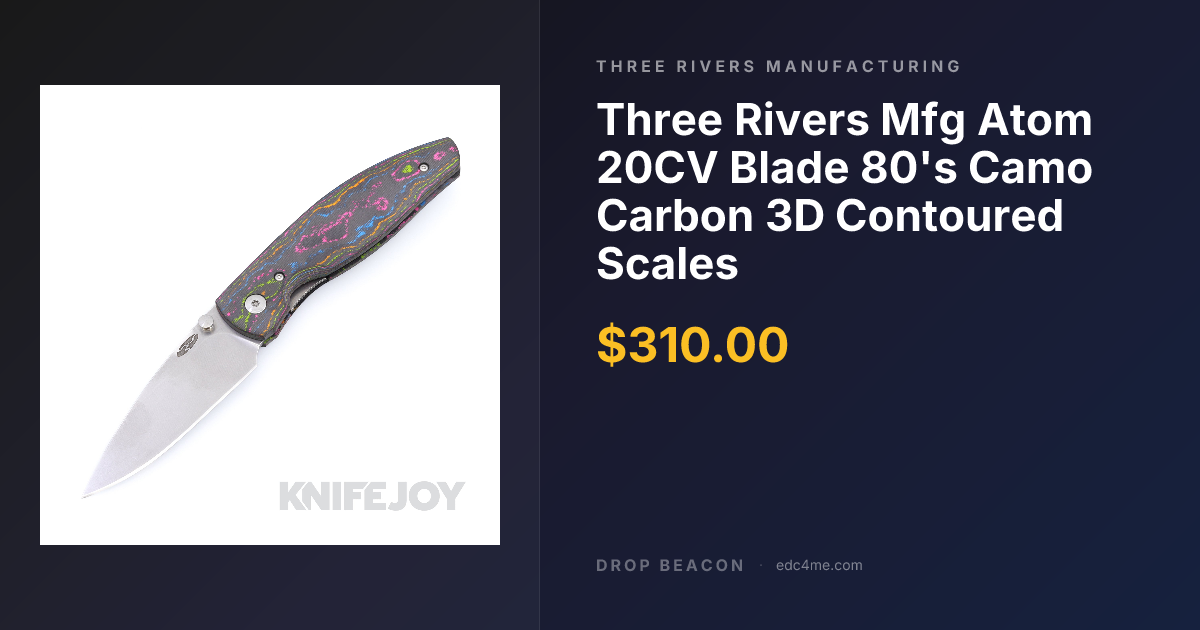 Three Rivers Mfg Atom 20CV Blade 80's… — Sold Out | Drop Beacon