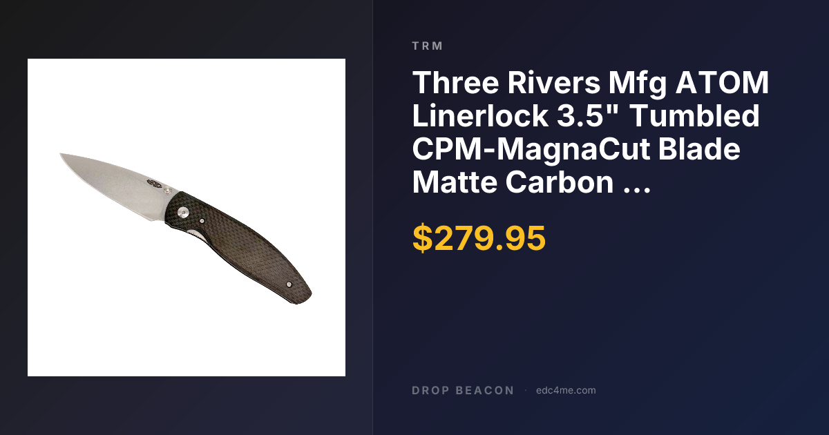 Three Rivers Mfg ATOM Linerlock 3… — TRM — Sold Out | Drop Beacon
