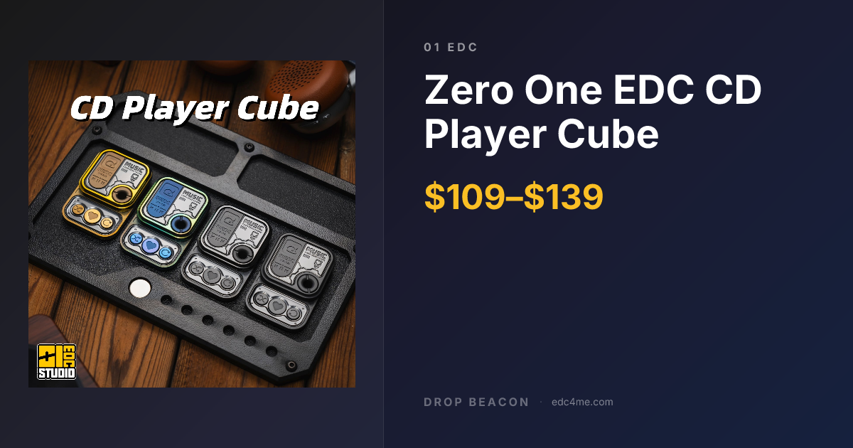 Zero One EDC CD Player Cube — 01 EDC | Drop Beacon